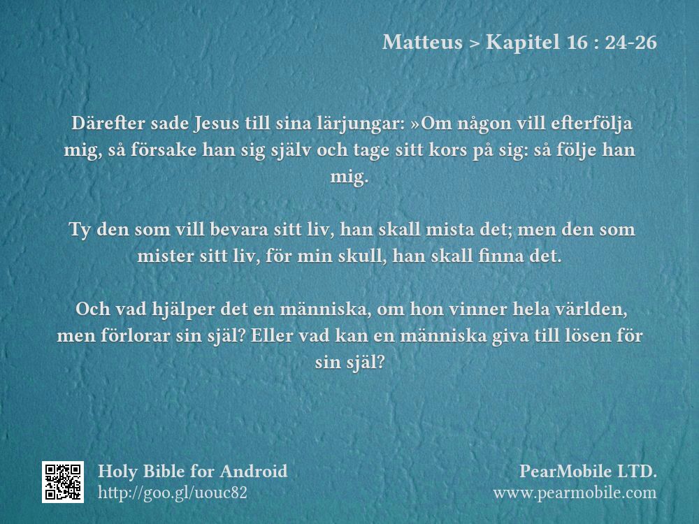 Matteus, Kapitel 16:24-26